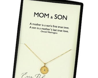 Mother Son Jewelry | Mother Son Gift | Mother of the Groom Gift | New Mom Gift | Mom Birthday | To Mom from Son