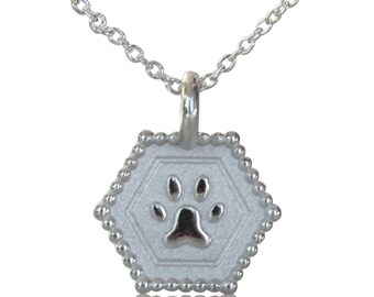 Pfote Abdruck Charm Halskette: Haustier Schmuck Geschenk