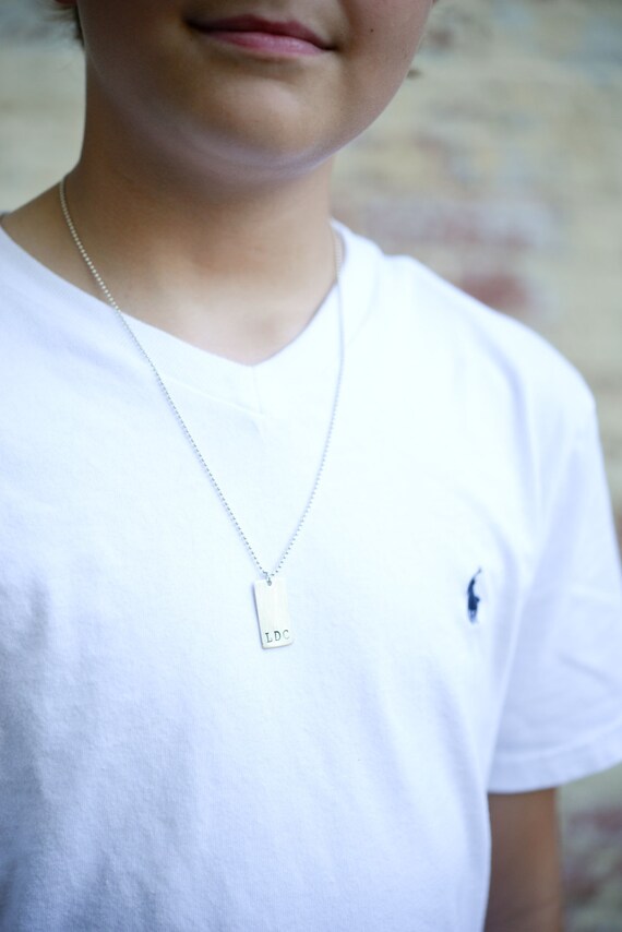 Personalized Dog Tag Ring Bearer Gift Baptism Gift Christening Etsy