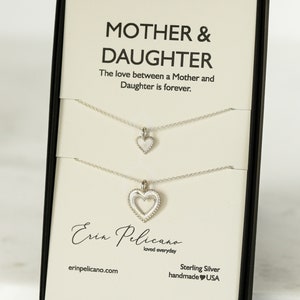 Mother Daughter Necklace Set Mothers Necklace Mother of the Bride Gift Adoption Gift Mother of the Bride Necklace image 5