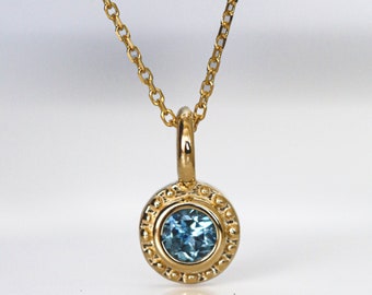 14k Gold Sapphire Bride Necklace | Bridal Jewelry | Something Blue | Fine Jewelry | Gift for Her