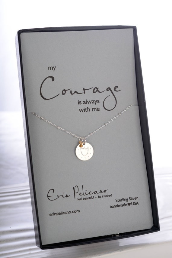 Strength Jewelry Inspirational Gift Courage Necklace Survivor Etsy