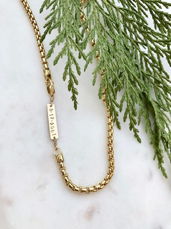 Personalized Mens Necklace Husband Gift 