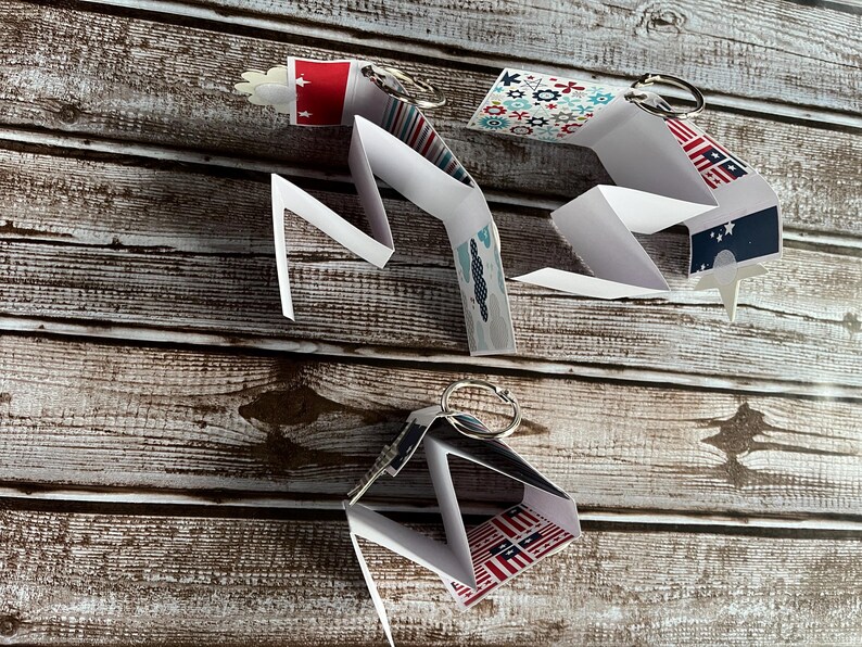 Red, White and Blue Mini Photo Key Chain Album - Etsy