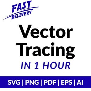 Servizio di tracciamento vettoriale manuale, conversione da raster a logo in formato SVG, PNG, PDF, EPS, AI