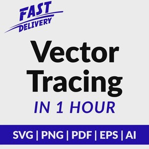 Custom Vector Trace Service, SVG and PNG Logo Redraw for Cricut, Glowforge and CNC