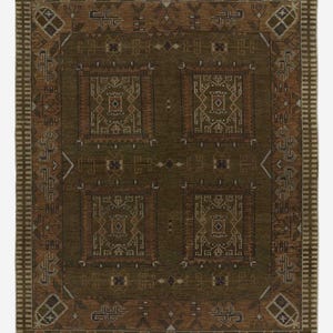 Tahj Hand Knotted Large Area Rug | New Zealand Wool Rug | Custom Oushak Hand Made — 8x10, 9x12, 12x15 |Turkish Contemporary Rug Decor