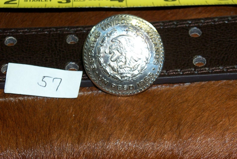 One Mexico Silver Un Peso Eagle Side Coin Concho