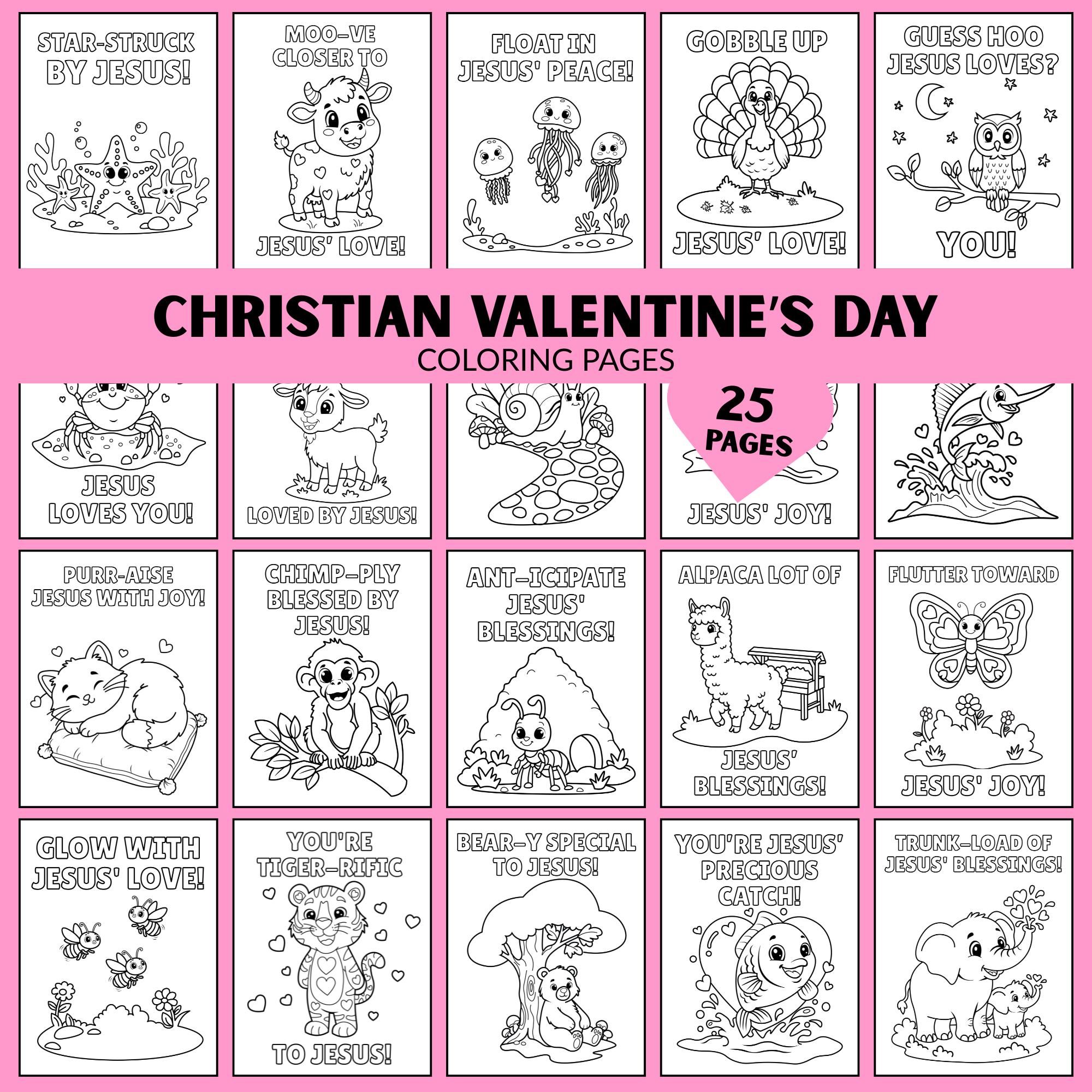 Christian Valentine Coloring Pages - Sunday School Crafts, Religious ...