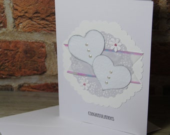 White Wedding handmade card