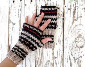 Unique Gift For Women Who Has Everything, Arm Warmers Cuff, Freaking Cold, Knit Fingerless Gloves Mittens, Christmas Season, Trending Now