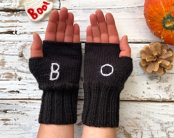 Halloween Costumes Black Women Fingerless Gloves, Personalized Gift. The Name First Letter, Gift For Hosts, Custom Order, Arm Warmers