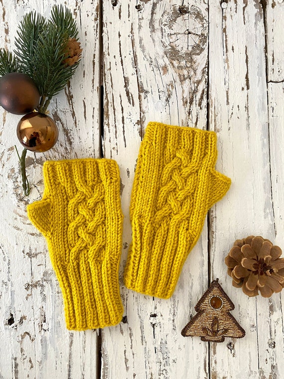Fingerless Gloves Women Boho Gifts for Women, Arm Warmers Gloves,  Armstulpen Gestrick Christmas, Knit Fingerless Gloves Mittens 
