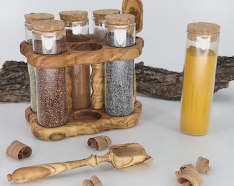 Especiero de madera de olivo con pala - Olivewood Pens®