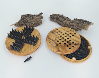 Olive wood Solitaire game