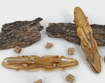Portalápices individual de madera de olivo - Olivewood Pens®