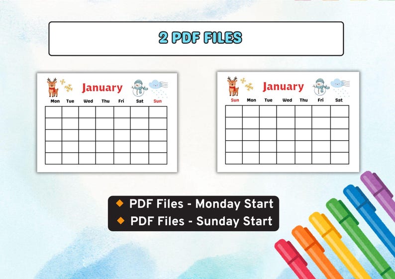 2026 Kids Monthly Calendar Printable – Homeschool Classroom Planner ...
