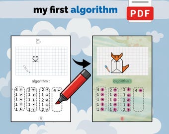 Hojas de trabajo de codificación / Juegos de lógica, actividades algorítmicas (PDF)