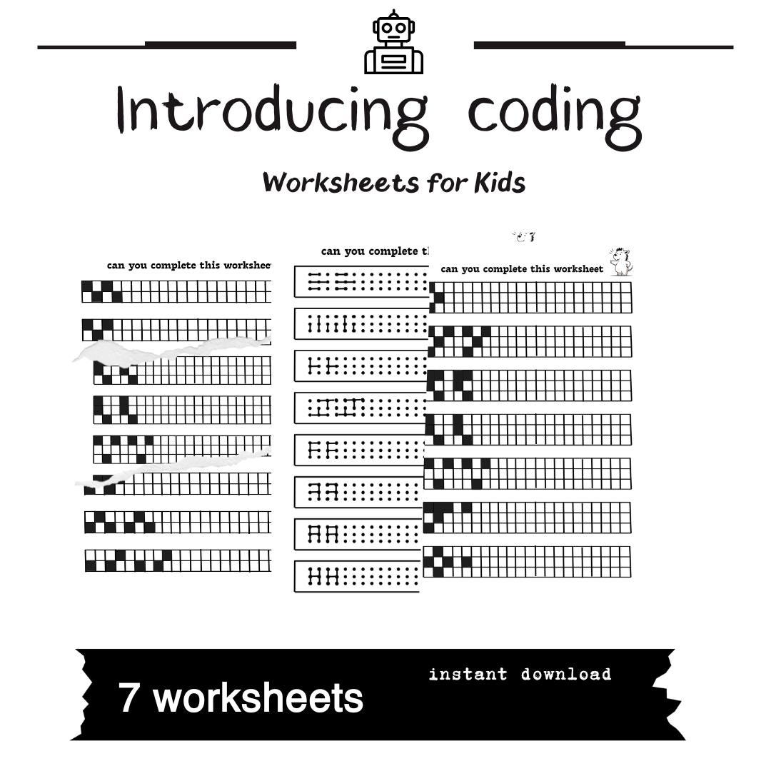 Coding Worksheets for Kids | Unplugged Algorithm Games (PDF) - Etsy