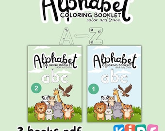 Libro para colorear y trazar el alfabeto de la A a la Z / Hojas de actividades para preescolar (descarga en PDF)