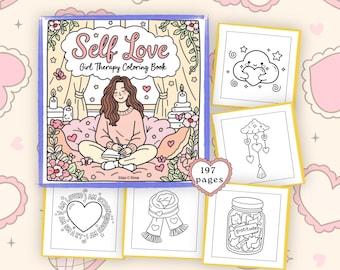 Páginas para colorear de Self Love Girl Therapy: Libro de autocuidado y atención plena (PDF)
