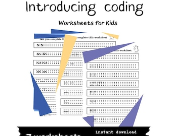 Hojas de trabajo de programación para niños / Juegos de algoritmos sin conexión (PDF)