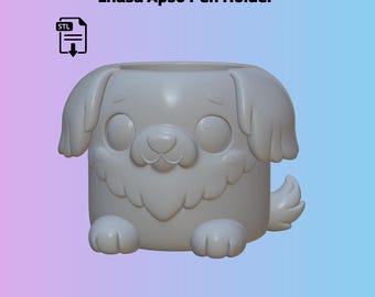 thumbnail image 2 of Hand-painted Dog Pen Holder Cute Desktop Storage Rack Funny Lucky Dog Ornaments 2 of 13