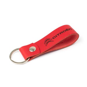 Leather keychain with laser engraving CITROEN