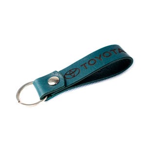 Leather keychain with laser engraving TOYOTA