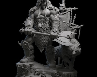Durotan/sculpture/modèle 3D en résine/figurine de collection