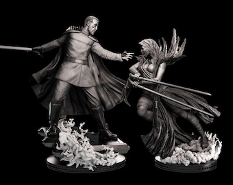Diorama/sculpture du comte Dooku/modèle 3D en résine/figurine de collection