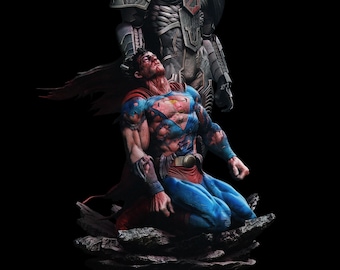 Zod nad Suprman/sculpture/modèle 3D en résine/figurine de collection