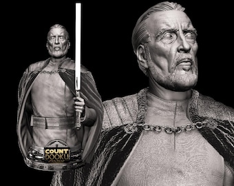 Buste du comte Dooku/sculpture/modèle 3D en résine/figurine de collection