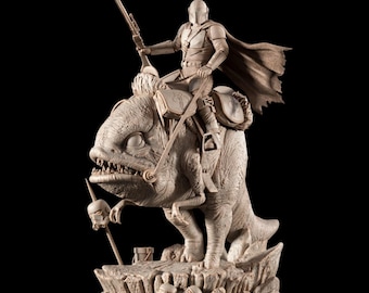 Mandalorian et flou/sculpture/modèle 3D en résine/figurine de collection