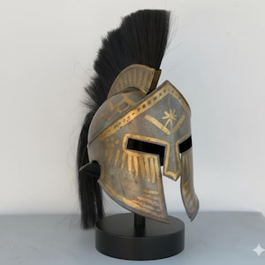 Mittelalterlicher König Leonidas Spartan Helm, Antiker griechischer Krieger 300 Film Replica Rüstung Limited Edition Helm für Cosplay, LARP, Display