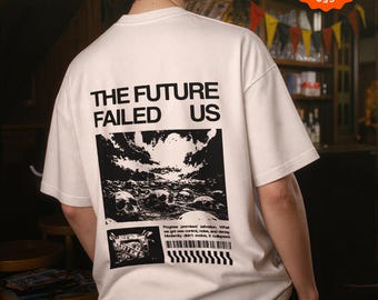 Halftone Streetwear PNG T-Shirt Design | Retro Future Cyberpunk Urban Graphic Tee Printable DTF Sublimation