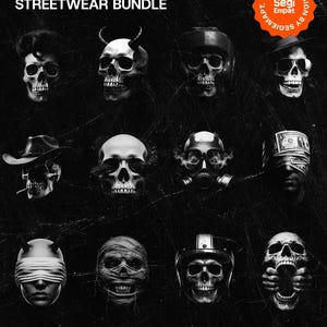 Urban Streetwear Graphic T-shirt Bundle - Halftone Design PNG Ready to Print For Clothing Brand