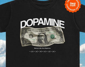 Design grafico per maglietta con denaro Y2K / Retro Dollar Dopamine Streetwear PNG stampabile per marchio di abbigliamento