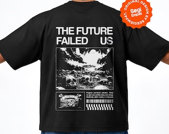 Retro Halftone PNG Streetwear T-Shirt Design | Dystopian Grunge Urban Graphic Tee Shirt | DTF Ready