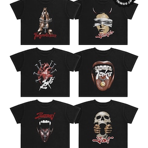 Vintage Dark Streetwear PNG T-shirt ontwerp bundel | Retro Grunge Graphic Tee printbaar DTF Ready