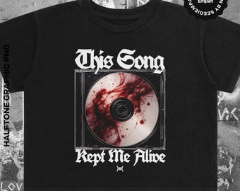 Design per t-shirt streetwear in formato PNG a mezzitoni / Grafica Bloody Cassette / Pronto per il trasferimento DTF