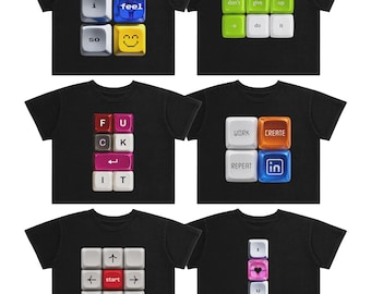 Pacchetto di design PNG per t-shirt streetwear con tipografia, t-shirt grafica con citazioni da tastiera, file DTF pronto, utilizzo commerciale
