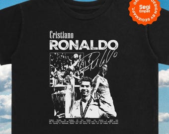 Retro Cristiano Ronaldo T-Shirt Designs | Bootleg CR7 Graphic Streetwear PNG for Football Fans Gift