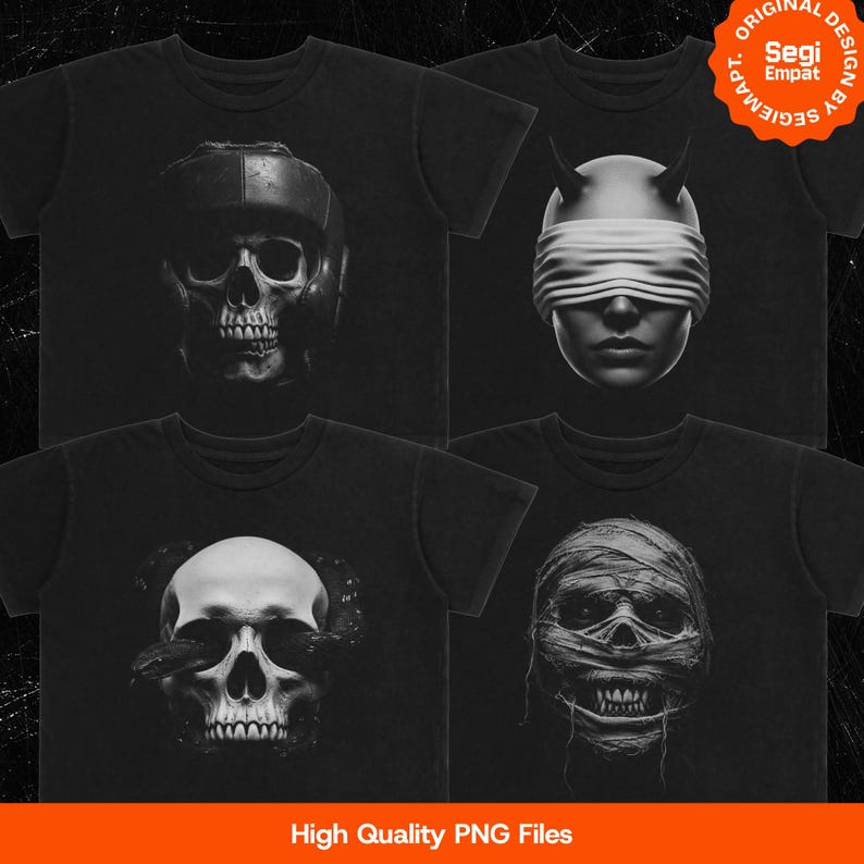 Urban Streetwear Graphic T-shirt Bundle - Halftone Design PNG Ready to Print For Clothing Brand
