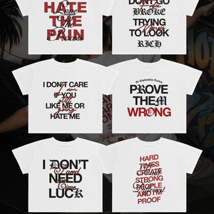 Vintage typografi streetwear PNG t-shirt designpaket - meningsfulla citat grafisk t-shirtkollektion, DTF-klar