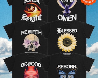 Retro Halftone Streetwear PNG T-Shirt Design Bundle - Dark Gothic Graphic Tee Collection DTF Sublimation