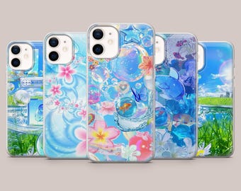Frutiger Aero Phone Case 2000s Retro Hülle, passend für iPhone 17Pro, 16, 15, 14, 13, 12, 11, Samsung S26, S25, S24, S23Fe, A17, A56, Pixel 10, 9Pro