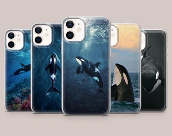 Orca Orca Meerestier Handy Hülle Wal Tier Cover für iPhone 17Pro, 16, 15, 14, 13, 12, 11, Samsung S26, S25, S24, S23Fe, A16, A56, Pixel 10, 9Pro