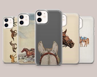 Horse Phone Case Animal Pony Cover for iPhone 17Pro, 16, 15, 14, 13, 12, 11, Samsung S26, S25, S24, S23Fe, A17, A16, A56, Pixel 10, 9Pro, 8A