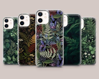 Fern Phone Case Forest Plant Cover for iPhone 17Pro, 17e, 16, 15, 14, 13, 12, 11, Samsung S26, S25, S24, S23Fe, A16, A56, Pixel 10, 9Pro, 8A